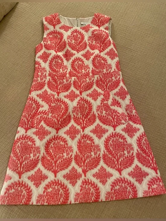 Diane von Furstenberg Pink & Coral Textured Dress - Picture 5 of 10